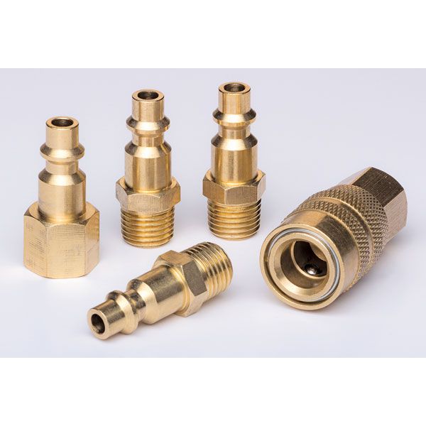 5PC Quick Coupler Air Hose Connector Set Compressor Tools Brass Truflate Type HD 