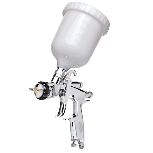 DeVilBiss STARTINGLINE HVLP Spray Gun for Painting Control 1.3mm Gravity  Feed Paint Gun with 600milliliter Plastic Cup