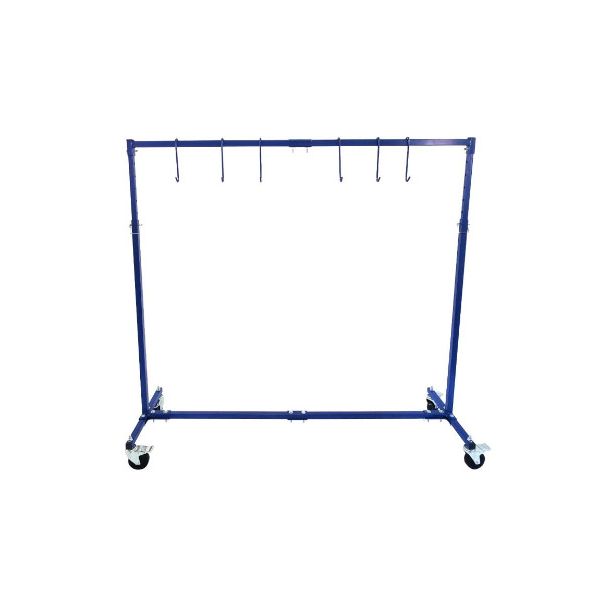 VEVOR Painting Rack 5ft-7ft Adjustable Height, Automotive Paint Stand 8  Hooks, Auto Body Stand for Hoods Doors, Painting Drying Rack w/ 4 Swiveling