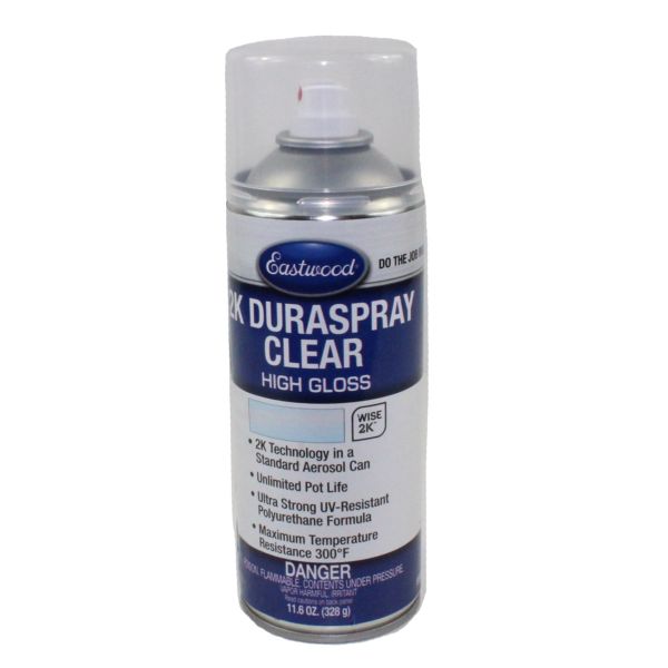 Eastwood 2K DuraSpray Clear High Gloss Spray Paint, Size: Small