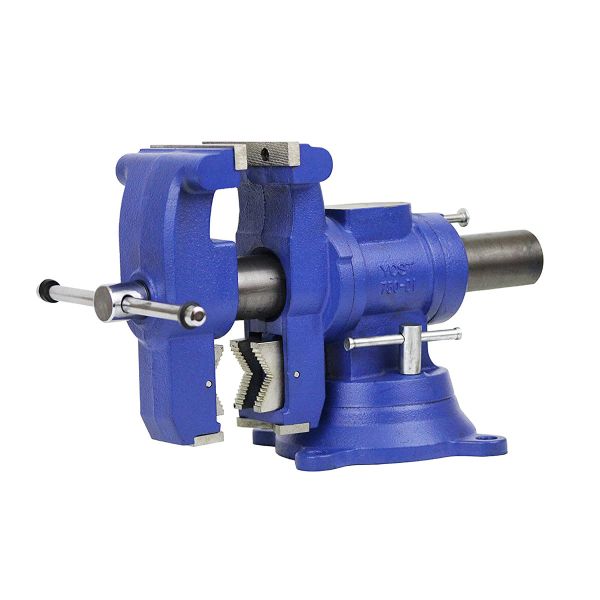 Yost Model 750-DI 5-1/8 Inch Multi Jaw Rotating Combination Pipe and Bench  Vise Swivel Base