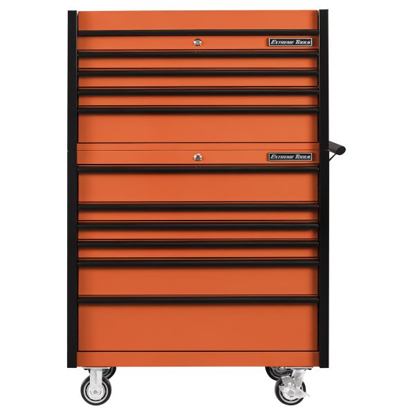 Extreme Tools DX Series 41 In.W x 25 In.D Top Chest and Roller Cabinet  Combo Orange DX4110CROK