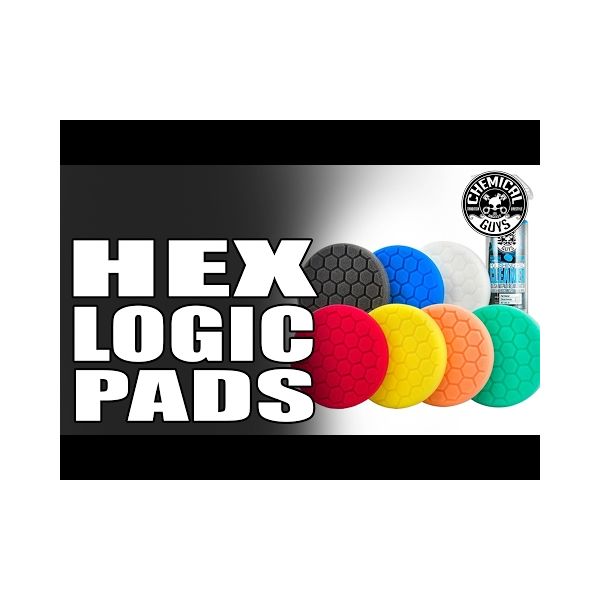 Chemical Guys Hex-Logic Orange 6.5 Inch Medium-Heavy Cutting Pad  BUFX_102HEX6
