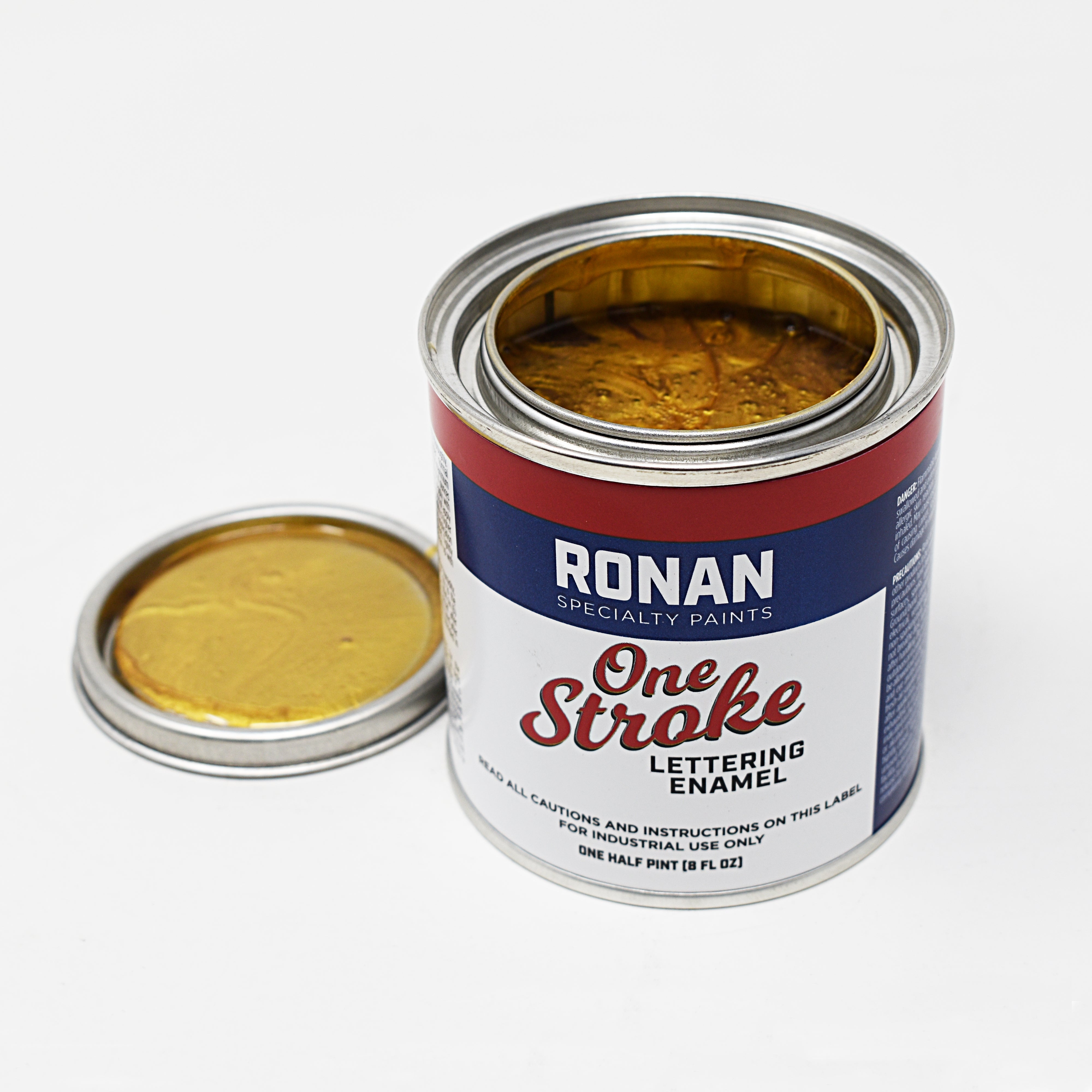 Ronan One Stroke Pin Striping Enamel  Gold Metallic 1/4 Pint