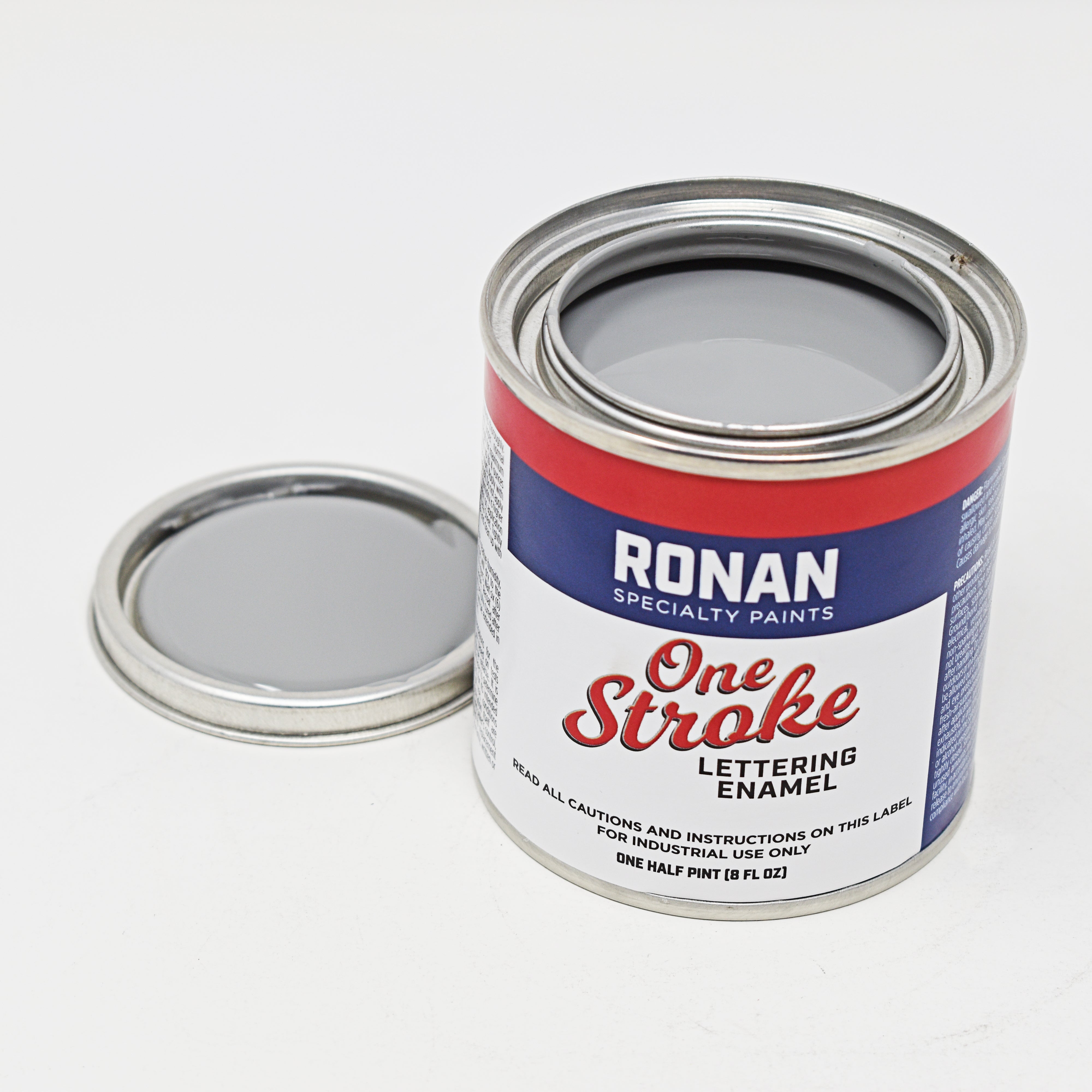 Ronan One Stroke Pin Striping Enamel  Light Gray 1/4 Pint