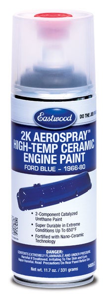 Eastwood 2K AeroSpray High Temp Engine Paint Ford Blue 1966 80