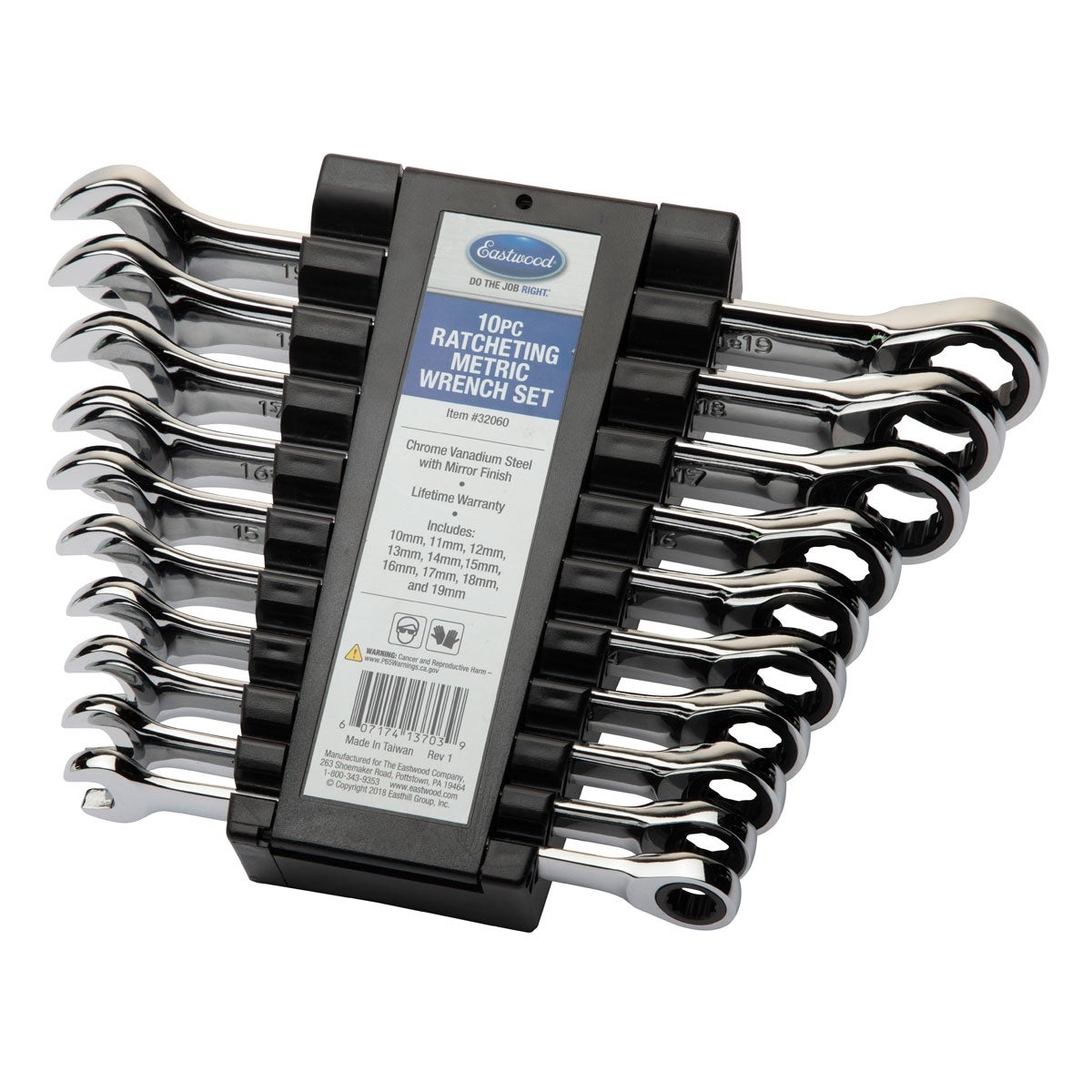 Eastwood 10pc Ratcheting Wrench Set MM