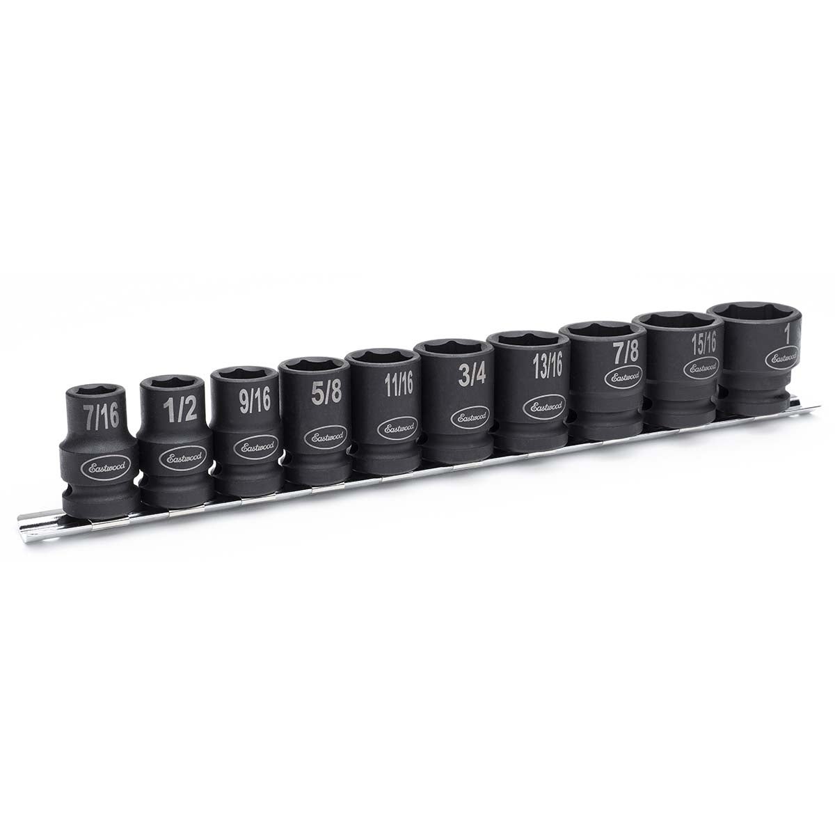 Eastwood 1/2 Inch SAE Shallow 10 Piece Impact Socket Set