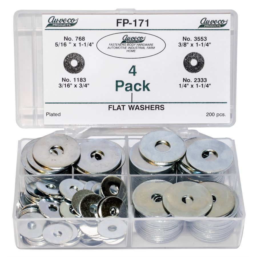 Image of Auveco Fender Washers Zinc Plated 200 Pieces FP-171