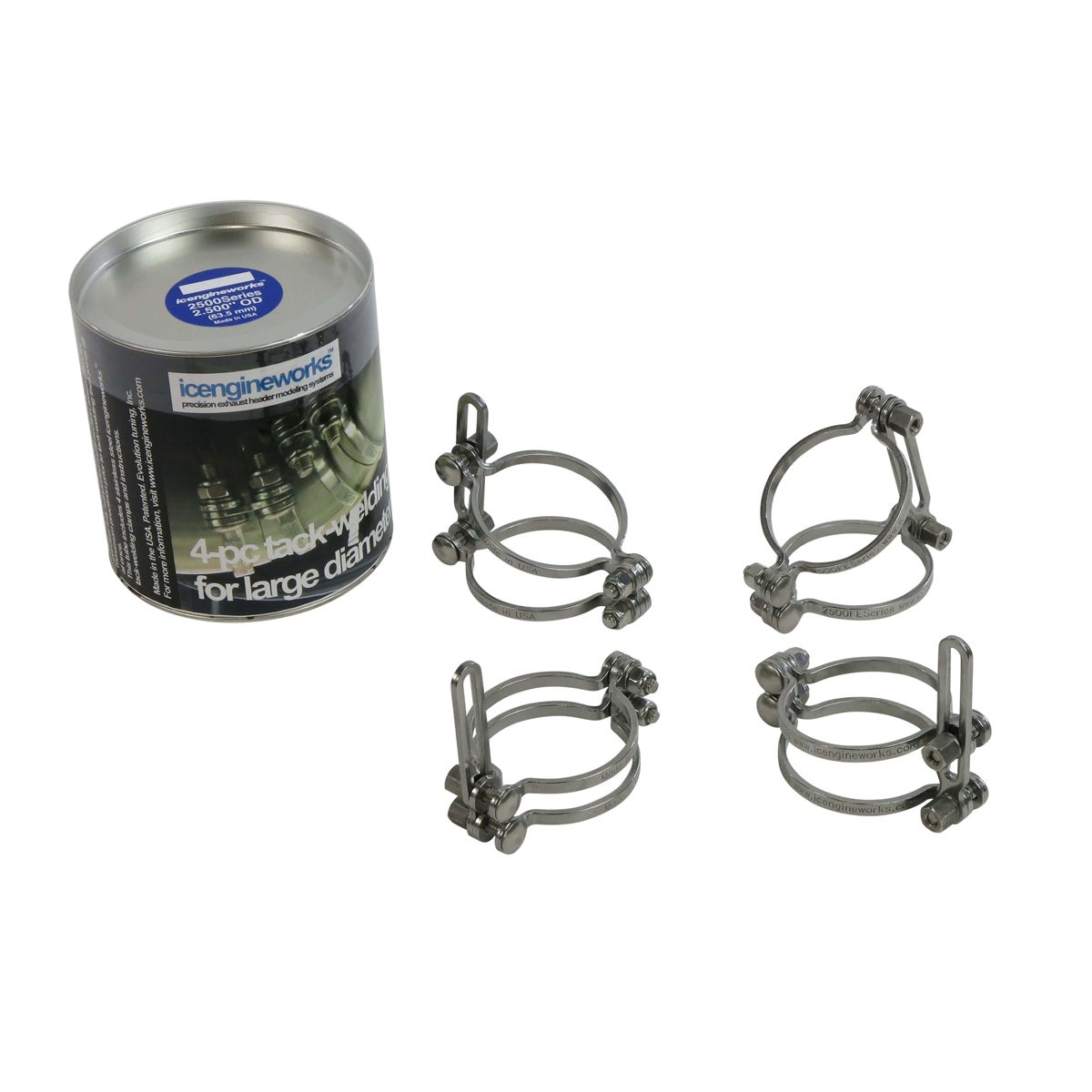 icengineworks 3000FESeries (3"OD) Tube Tack Welding Clamp 4-pc Set 3000FETTWCS
