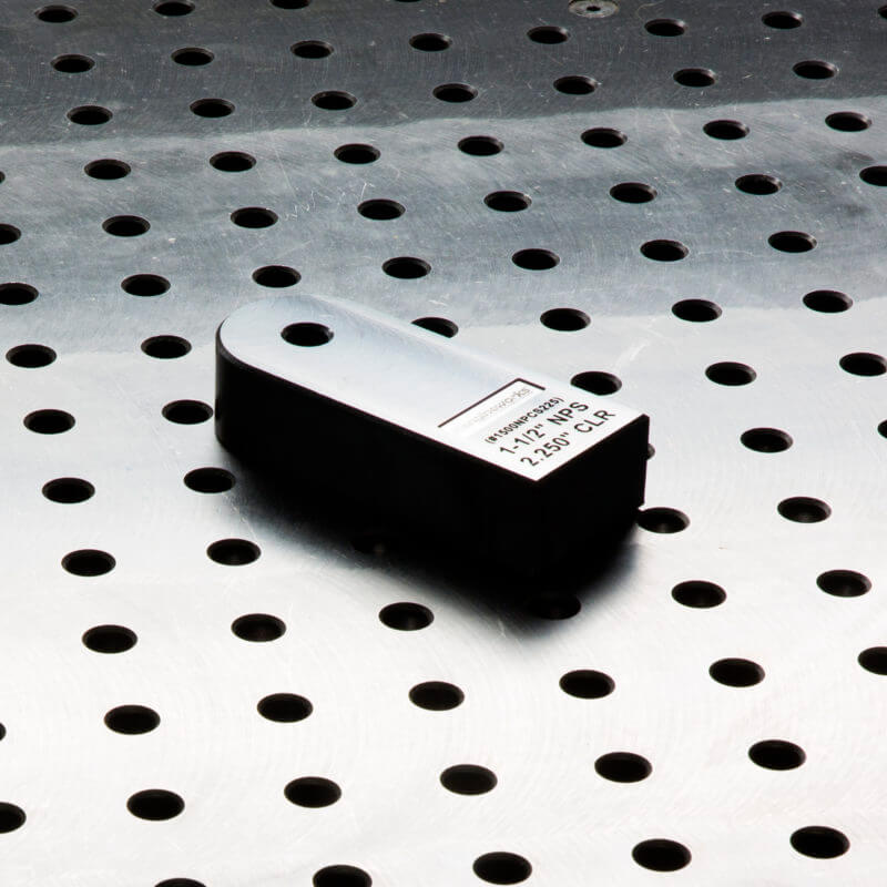 icengineworks 1250NPSeries (1-1/4" NPS) HDPE Pipe Cutting Spacer, Long Radius 1.875"-CLR 1250NPCS188