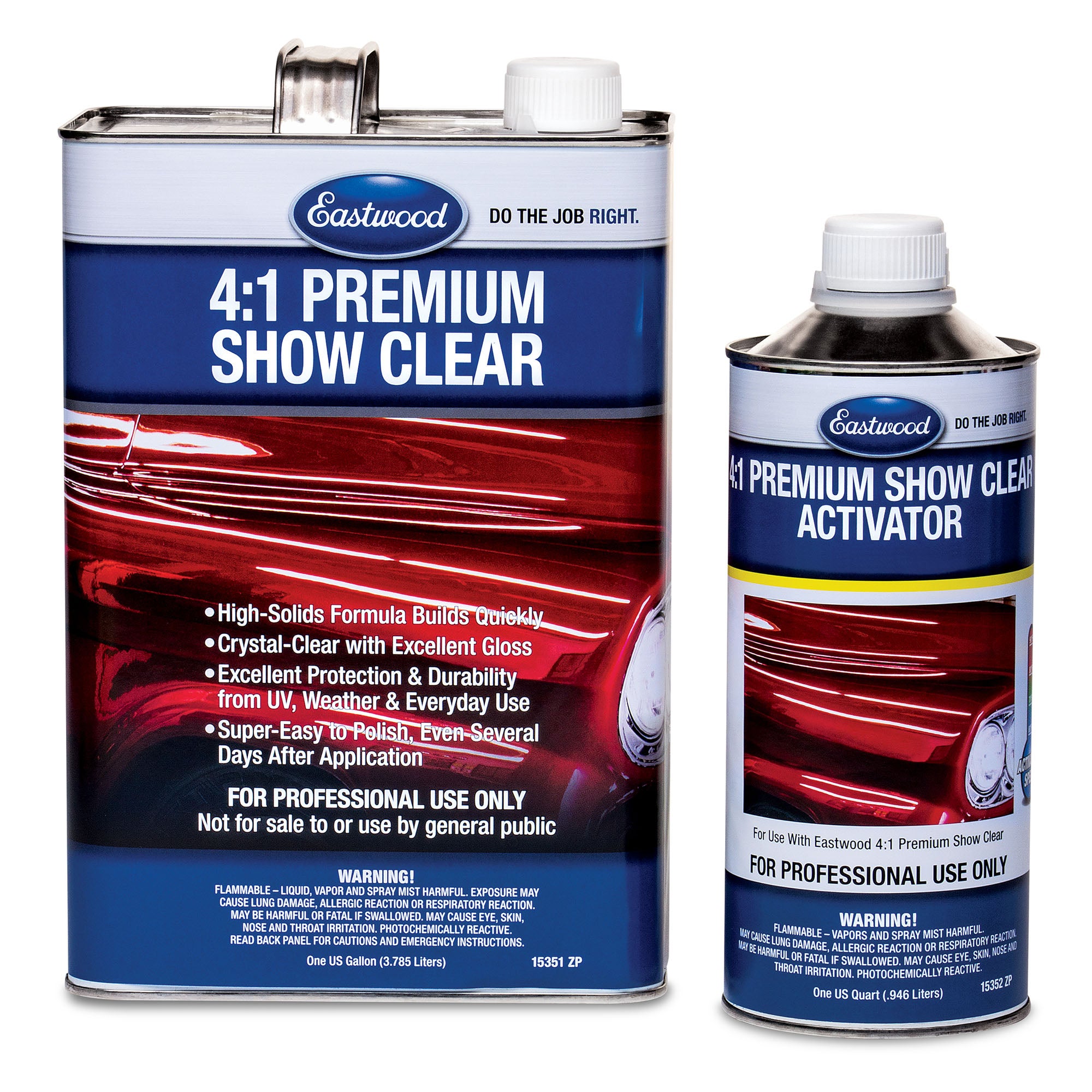 Eastwood 4:1 High Solids Urethane Premium Show Clear with Slow Activator