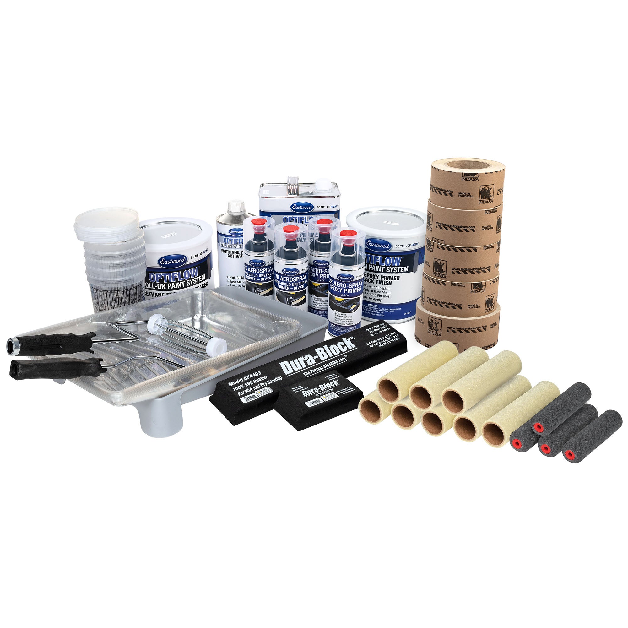 Ultimate OptiFlow Epoxy and Urethane Primer Kit- Automotive Roll-On Paint- Black