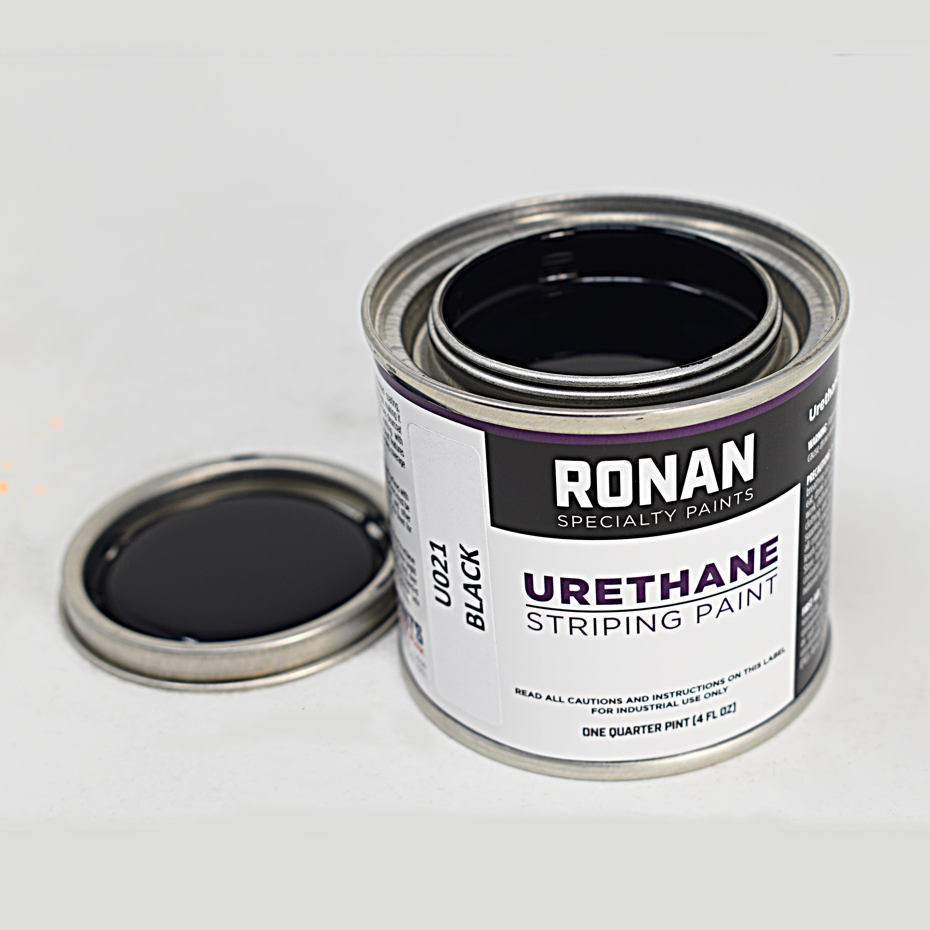Ronan One Stoke Pin Striping Urethane Black Quarter Pint