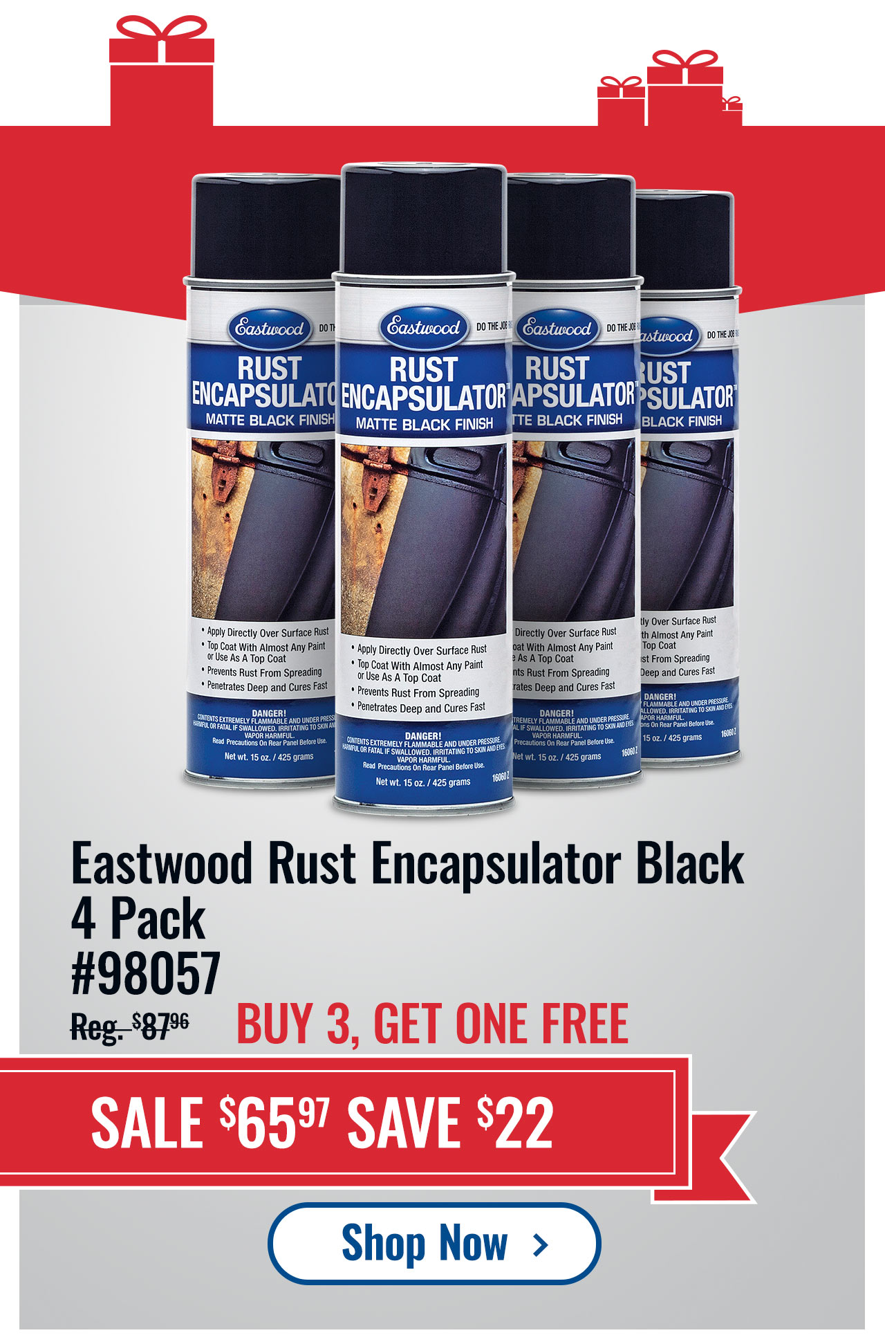 Eastwood 16060Z Rust Encapsulator Black 15 Oz Aerosol for sale online